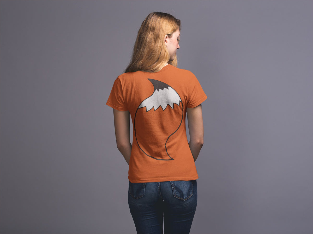 Fox Costume Orange Juniors Soft T-Shirt Juniors T-Shirts Old Glory