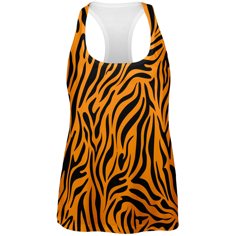 Zebra Print Orange All Over Womens Tank Top Tank Tops Old Glory 2XL Multi
