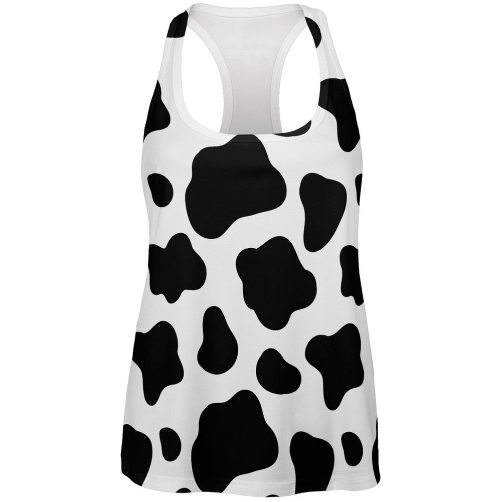 Cow Pattern Costume All Over Womens Racerback Tank Top Tank Tops Old Glory 2XL Multi