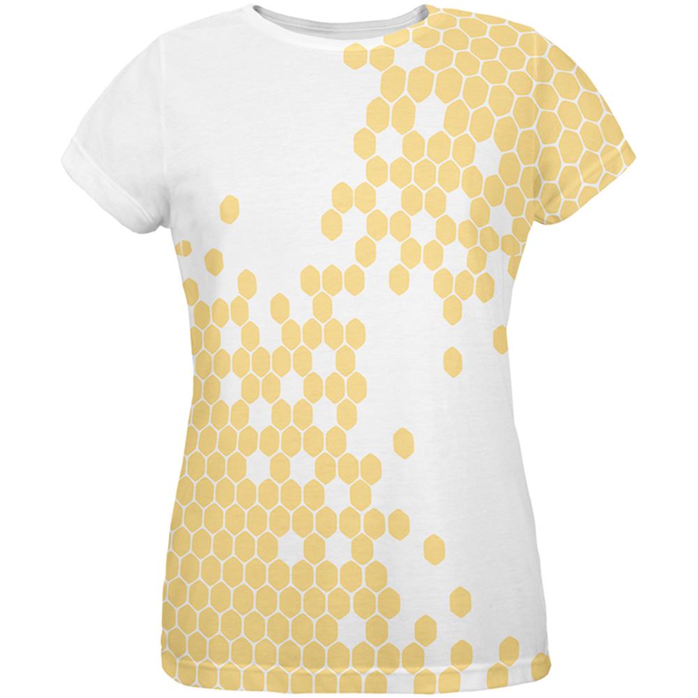 Honeycomb Bees All Over Womens T-Shirt Women's T-Shirts Old Glory 2XL Multi