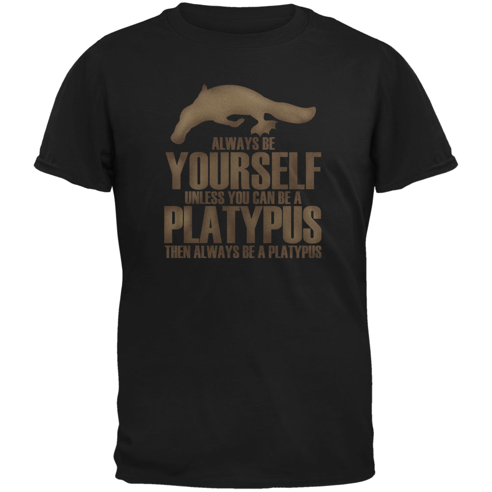 Always be Yourself Platypus Black Youth T-Shirt Youth T-Shirts Old Glory LG Black