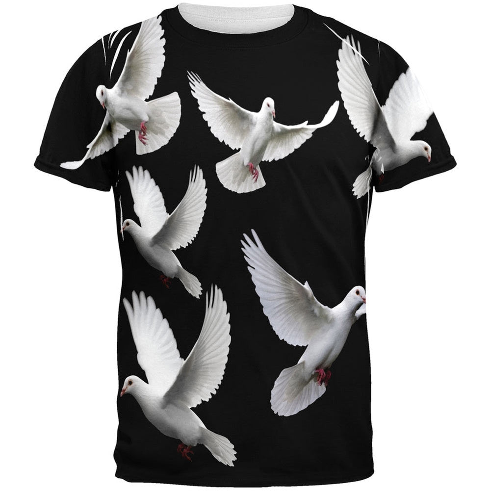 Doves All Over Adult T-Shirt Men's T-Shirts Old Glory 2XL Multi