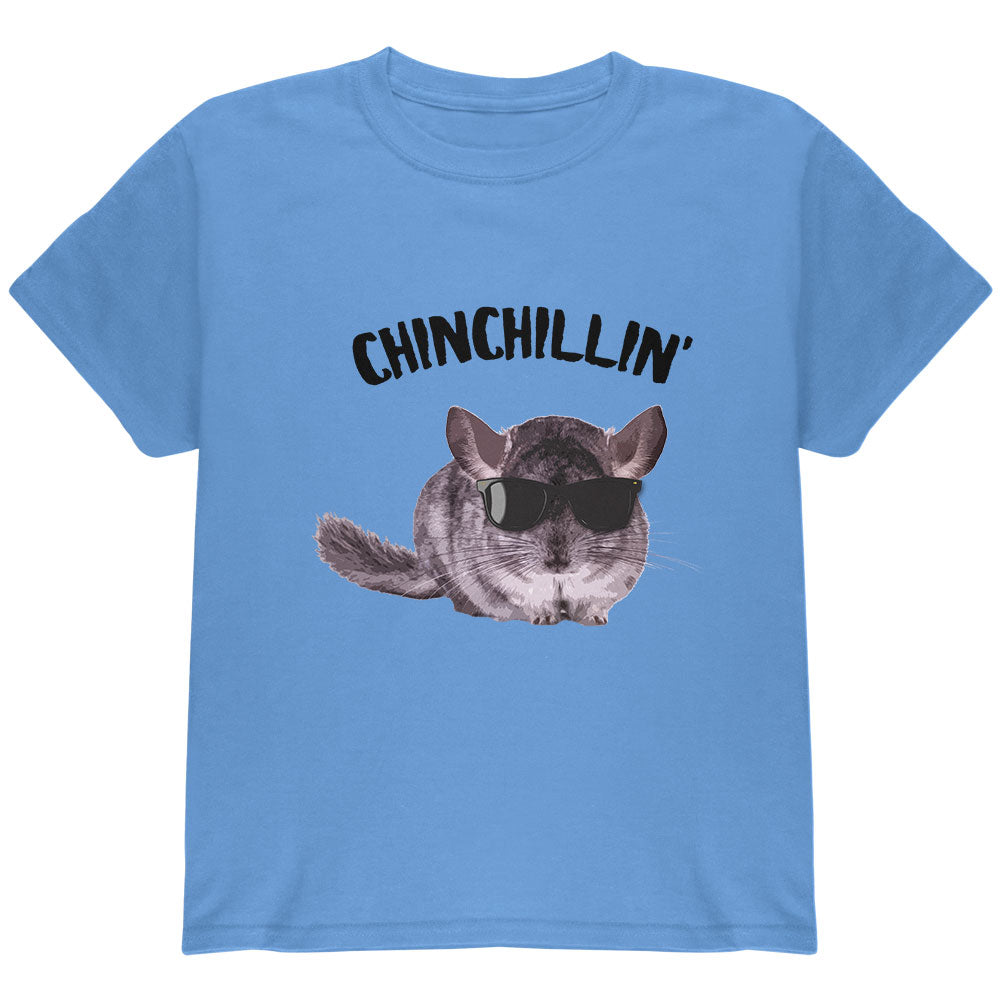 Chinchillin Chinchilla Carolina Blue Youth T-Shirt Youth T-Shirts Old Glory LG Blue