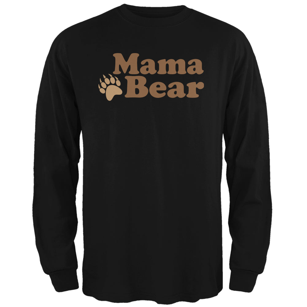 Mothers Day - Mama Bear Black Adult Long Sleeve T-Shirt Men's Long Sleeves Old Glory 2XL Black