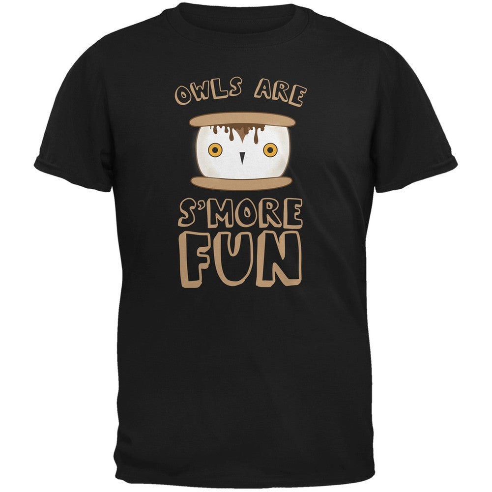 Owl Are S'More Fun Black Youth T-Shirt Youth T-Shirts Old Glory LG Black