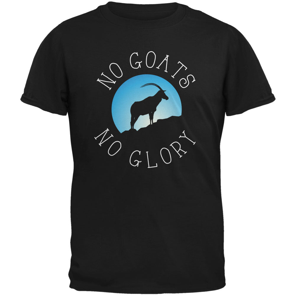 No Guts Goats No Glory Black Adult T-Shirt Men's T-Shirts Old Glory 2XL Black