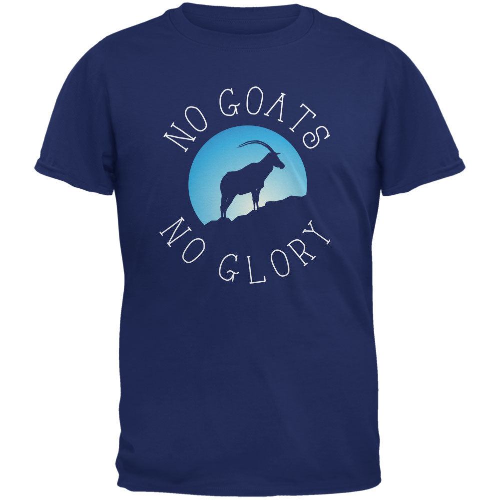 No Guts Goats No Glory Metro Blue Adult T-Shirt Men's T-Shirts Old Glory 2XL Blue