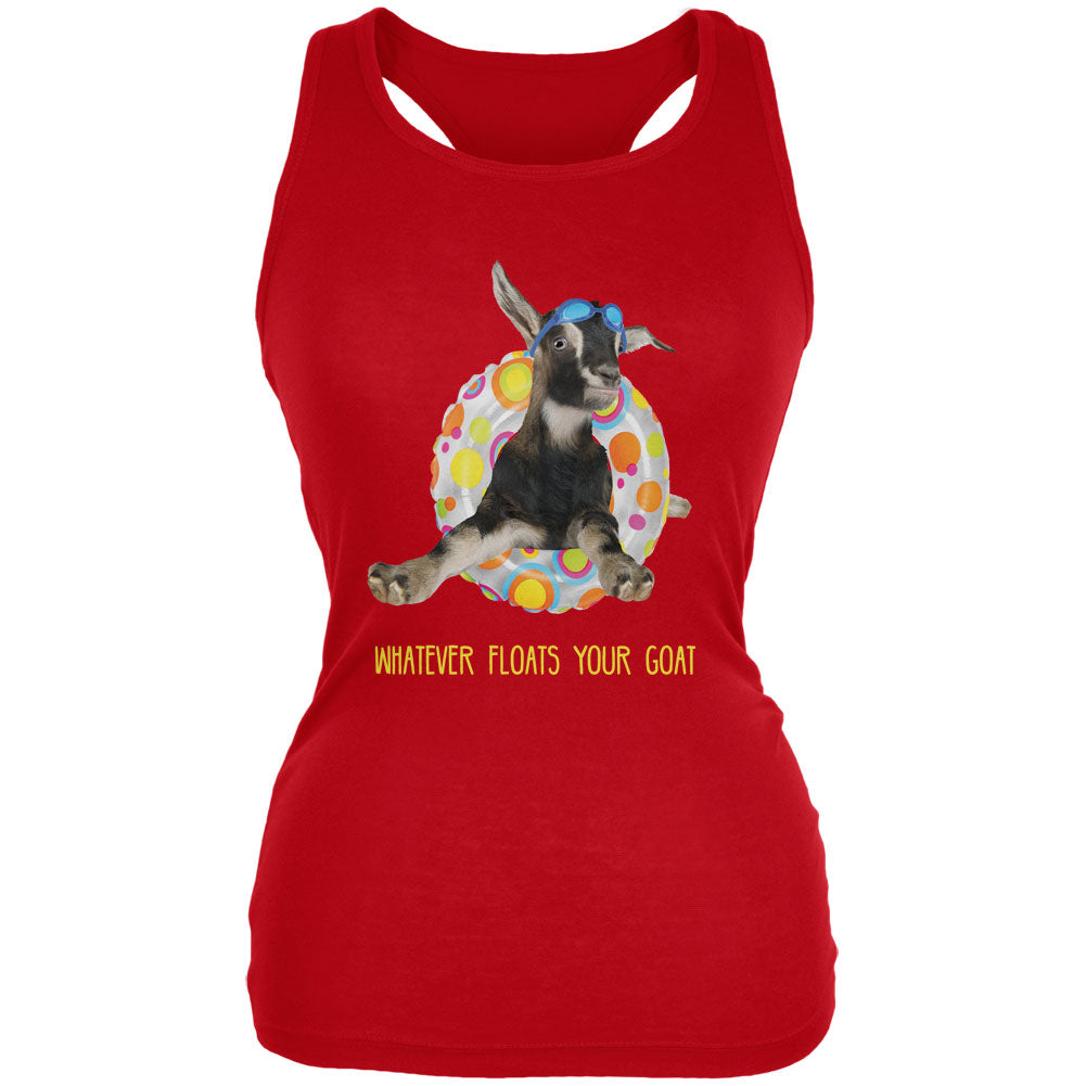 Whatever Floats your Goat Boat Red Juniors Soft Tank Top Tank Tops Old Glory 2XL Red