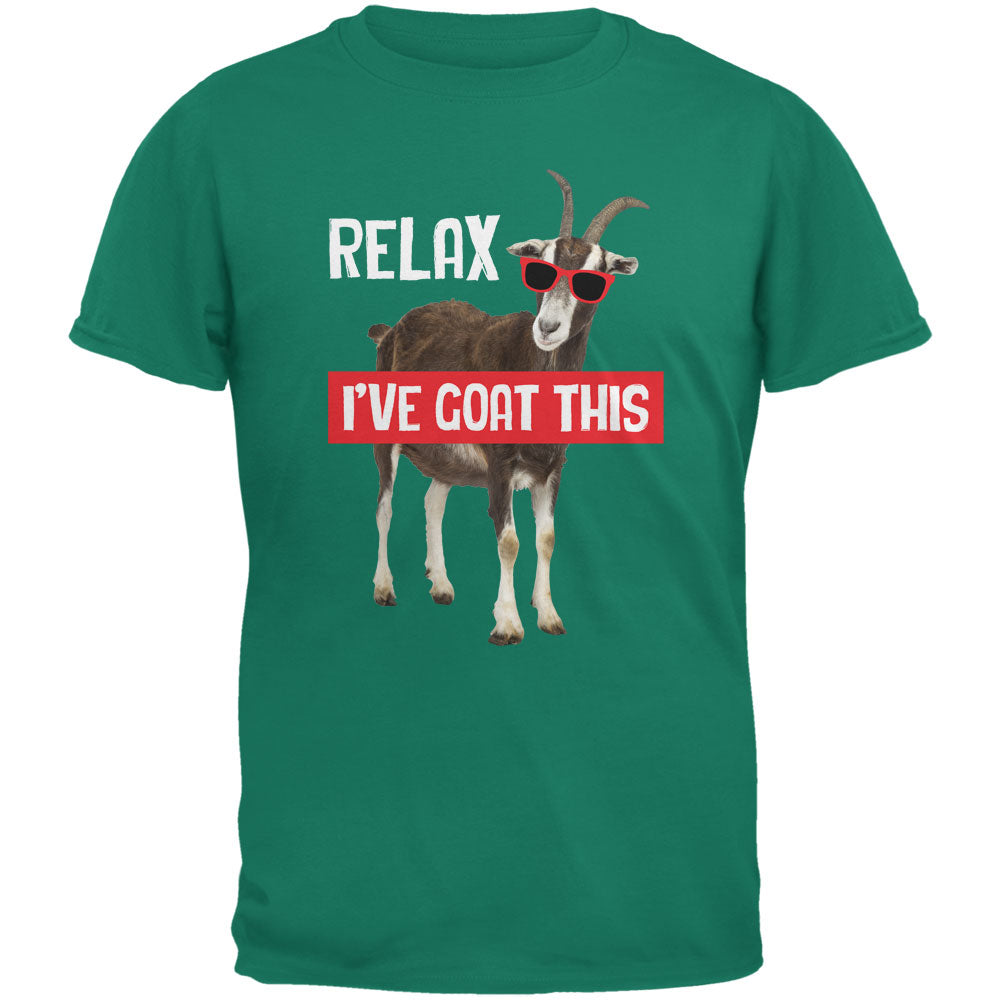Relax I've Goat Got This Jade Green Adult T-Shirt Men's T-Shirts Old Glory 2XL Green
