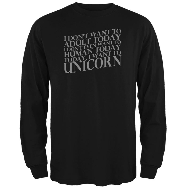 Don't Adult Today Just Unicorn Black Adult Hoodie Sweatshirts Old Glory