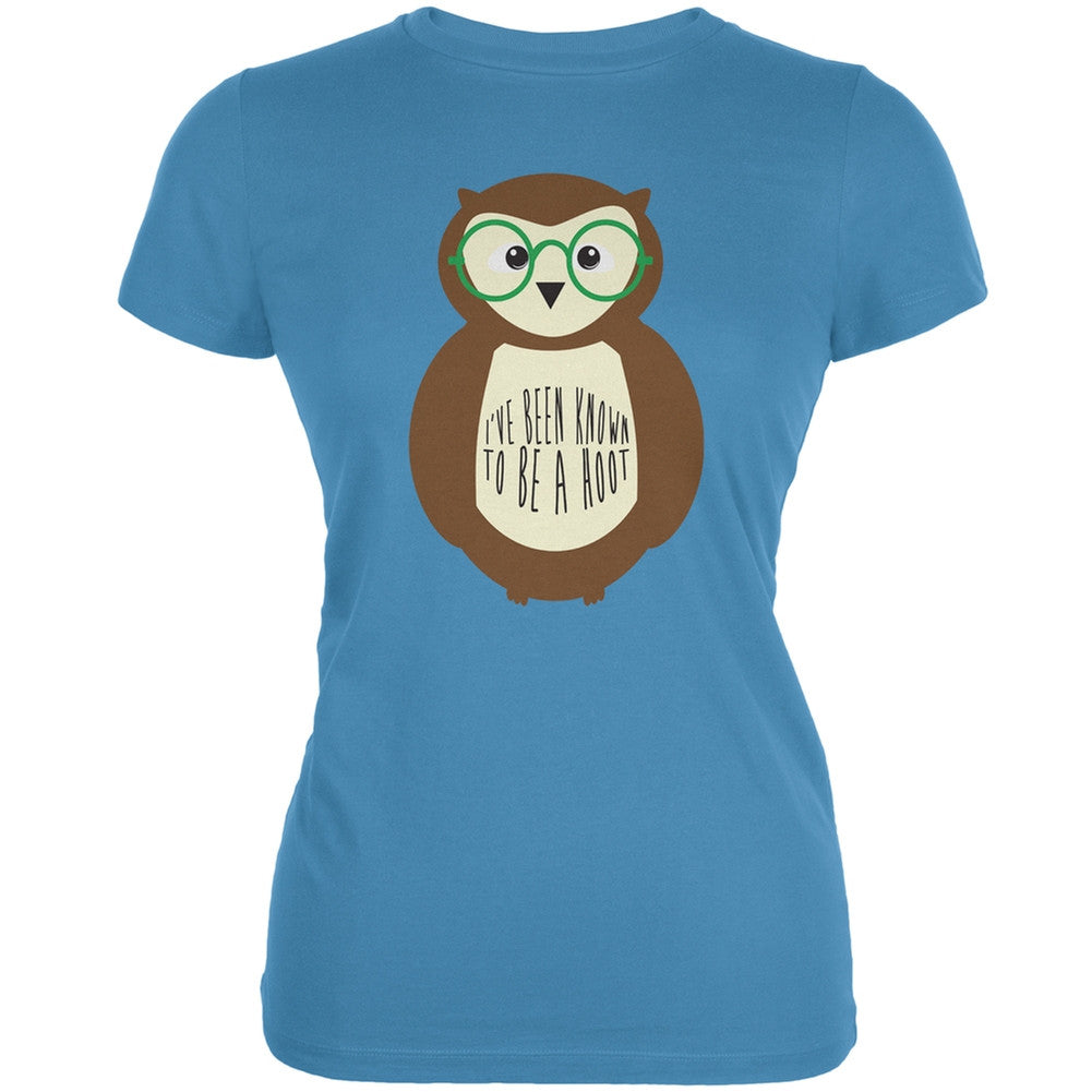 I've Been Known To Be A Hoot Owl Black Juniors Soft T-Shirt Juniors T-Shirts Old Glory 2XL Black