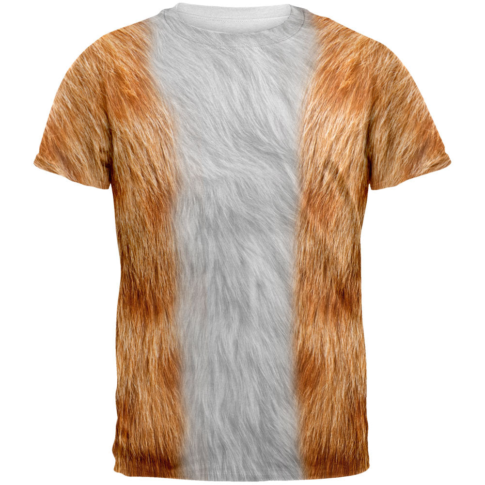 Halloween Orange Cat Costume All Over Adult T-Shirt Men's T-Shirts Old Glory 2XL Multi