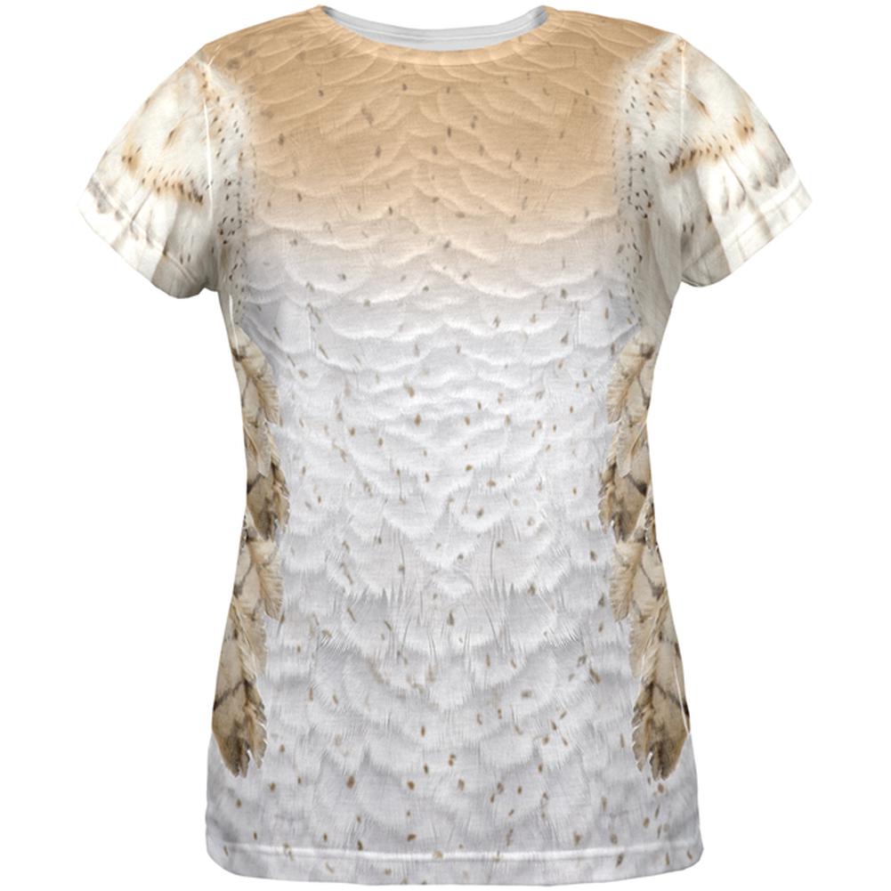 Halloween Barn Owl Costume All Over Womens T-Shirt Women's T-Shirts Old Glory 2XL Multi
