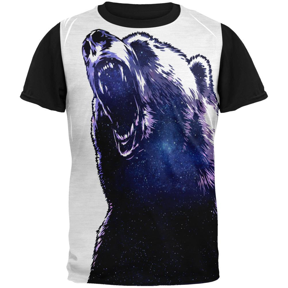 Galaxy Bear Adult Black Back T-Shirt Men's T-Shirts Old Glory