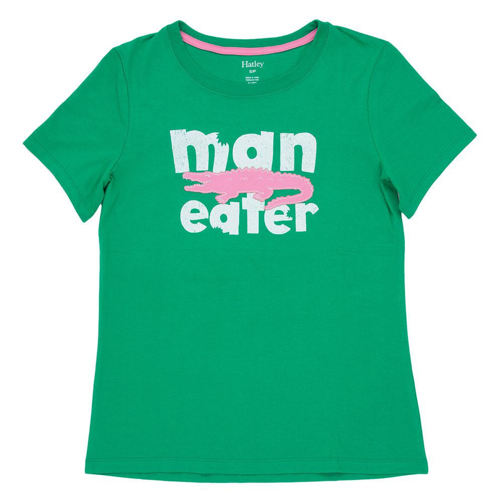 Man Eater Alligator Womens Pajama T-Shirt Sleepwear Tops Old Glory