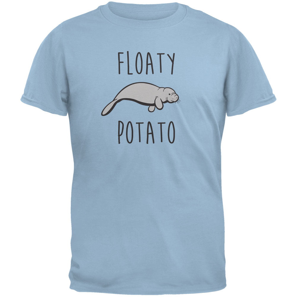 Floaty Potato Manatee Light Blue Youth T-Shirt Youth T-Shirts Old Glory LG Light Blue