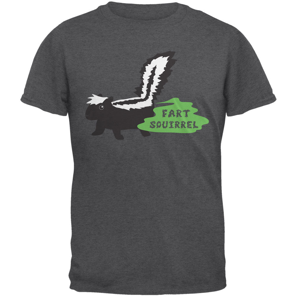 Fart Squirrel Skunk Dark Heather Adult T-Shirt Men's T-Shirts Old Glory 2XL Grey