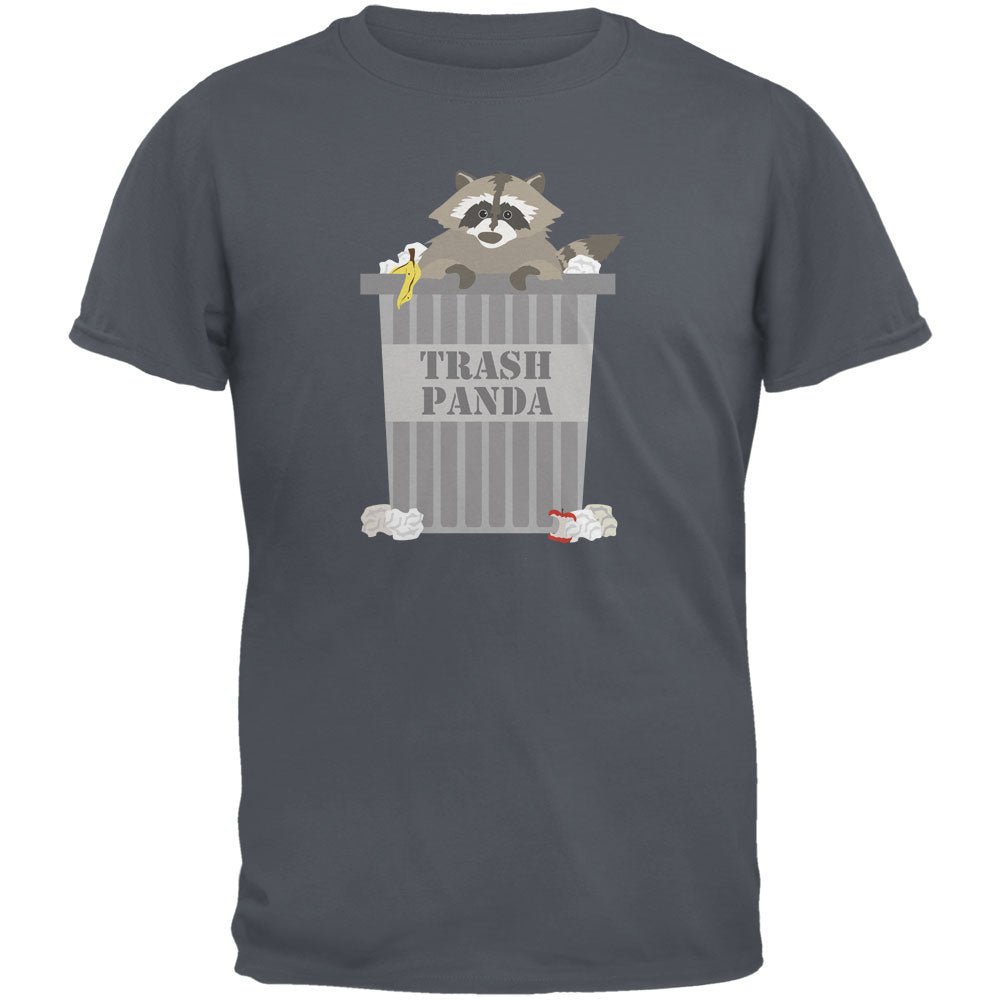 Trash Panda Raccoon Charcoal Grey Adult T-Shirt Men's T-Shirts Old Glory 2XL Grey