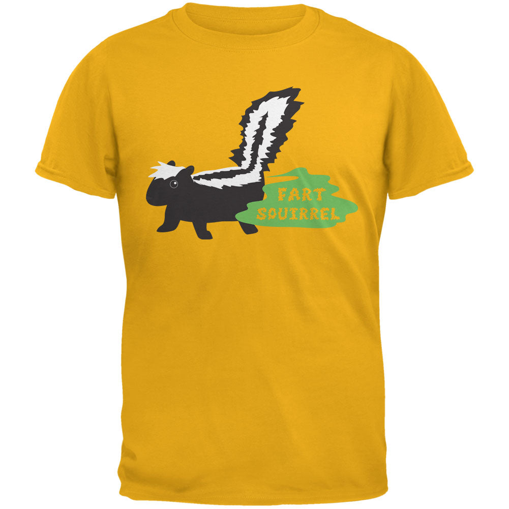 Fart Squirrel Skunk Gold Adult T-Shirt Men's T-Shirts Old Glory 2XL Gold