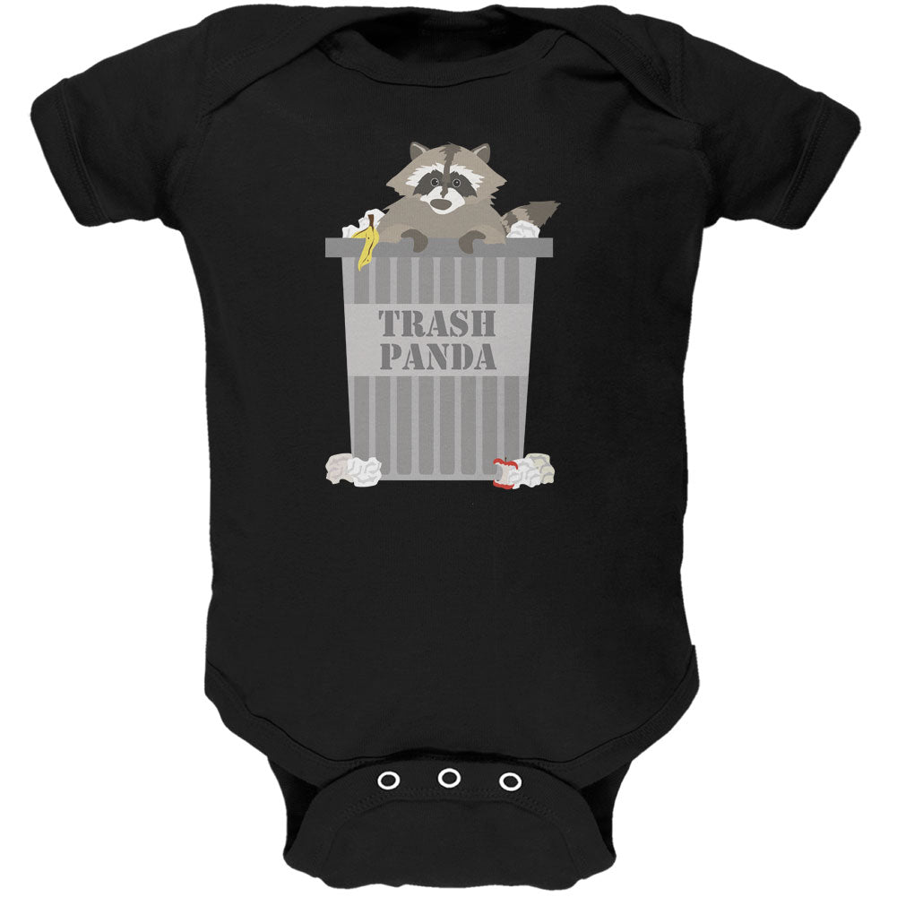 Trash Panda Raccoon Black Soft Baby One Piece Baby One Piece Old Glory 12 Black