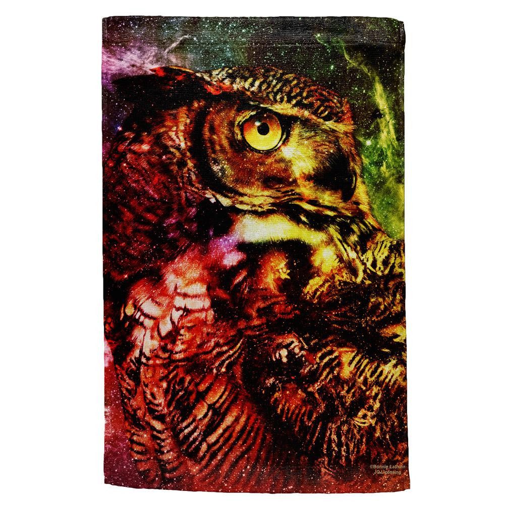 Galaxy Zen Wisdom Owl All Over Hand Towel Hand Towel Old Glory