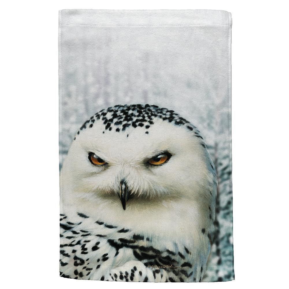 Snowy Owl of Winter All Over Hand Towel Hand Towel Old Glory