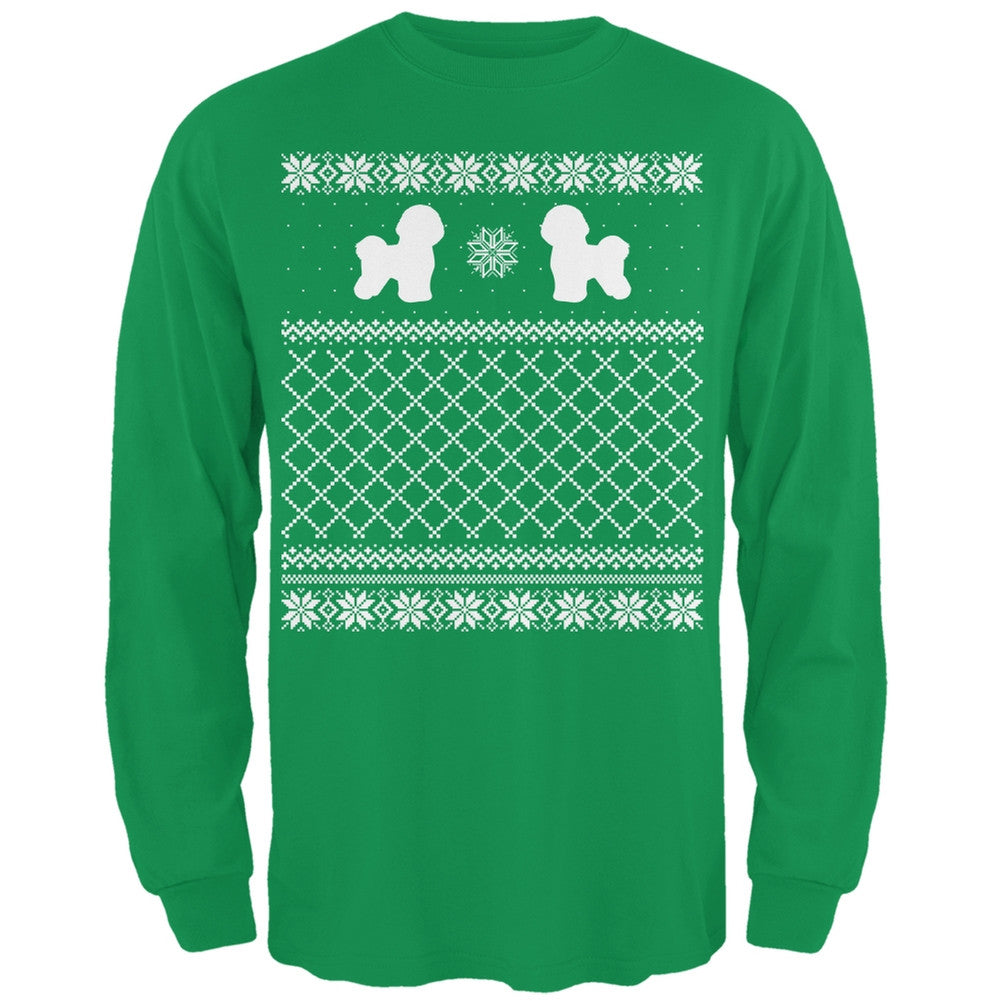 Bichon Frise Ugly Christmas Sweater Forest Adult Long Sleeve T-Shirt Men's Long Sleeves Old Glory