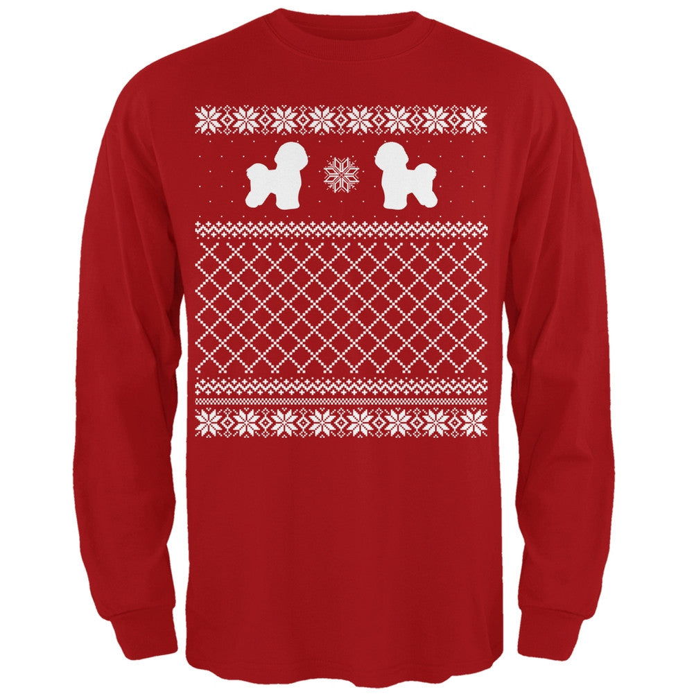 Bichon Frise Ugly Christmas Sweater Forest Adult Long Sleeve T-Shirt Men's Long Sleeves Old Glory