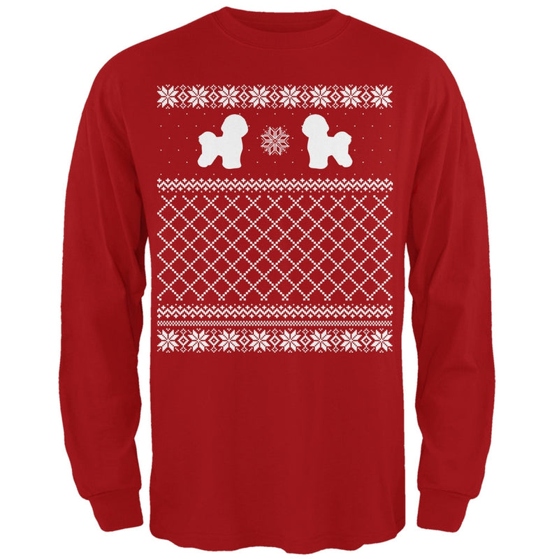 Bichon Frise Ugly Christmas Sweater Forest Adult Long Sleeve T-Shirt Men's Long Sleeves Old Glory