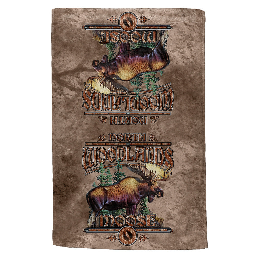 Northwoods Moose All Over Hand Towel Hand Towel Old Glory