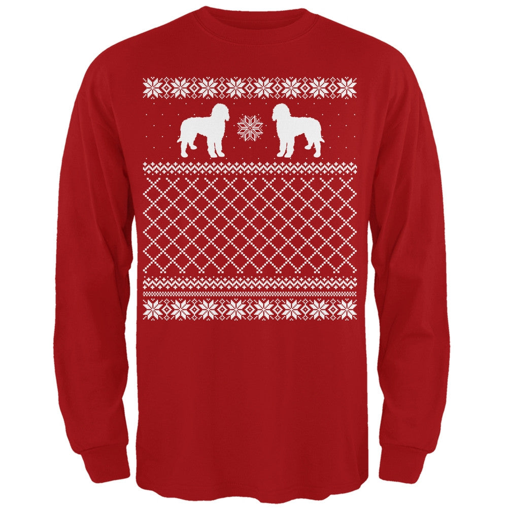 Goldendoodle Ugly Christmas Sweater Forest Adult Long Sleeve T-Shirt Men's Long Sleeves Old Glory