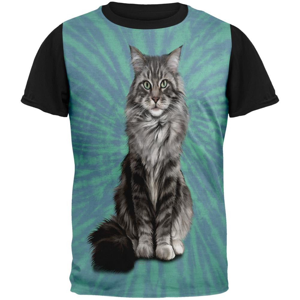 Koon Kat Tie Dye Adult Black Back T-Shirt Men's T-Shirts Old Glory