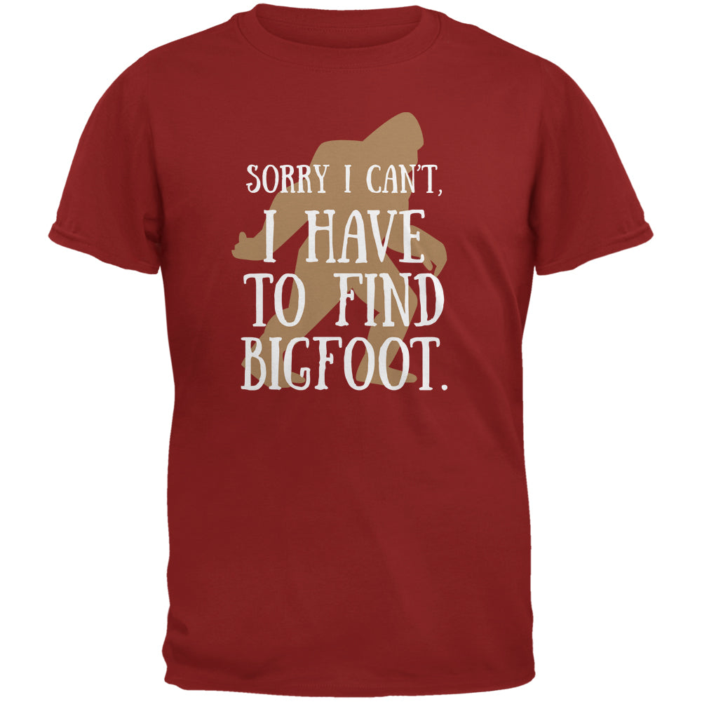 Have To Go Find Bigfoot Cardinal Red Adult T-Shirt Men's T-Shirts Old Glory 2XL Maroon