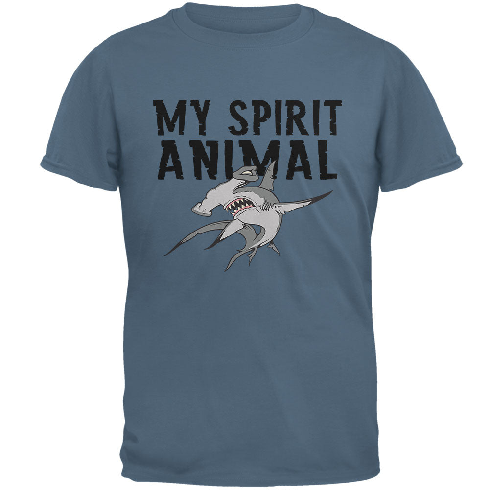 My Spirit Animal Hammerhead Shark Indigo Blue Adult T-Shirt Men's T-Shirts Old Glory 2XL Blue
