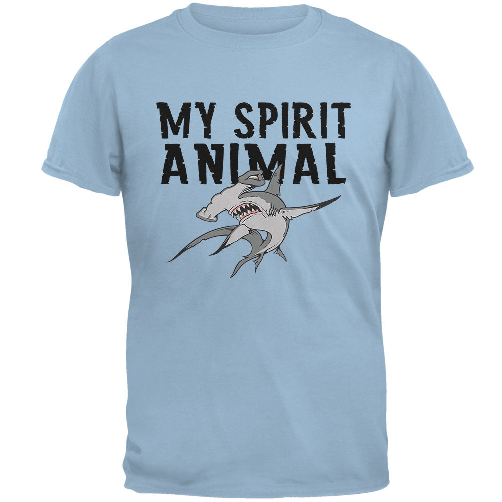 My Spirit Animal Hammerhead Shark Light Blue Adult T-Shirt Men's T-Shirts Old Glory 2XL Blue