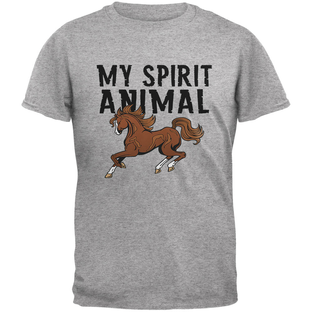 My Spirit Animal Horse Heather Grey Youth T-Shirt Youth T-Shirts Old Glory LG Grey