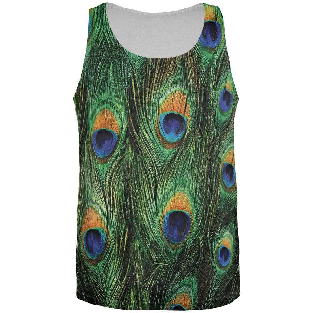 Peacock Feathers All Over Adult Tank Top Tank Tops Paw Patrol