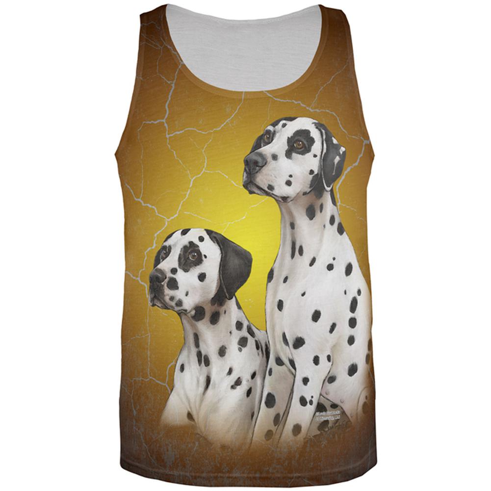 Dalmatians Live Forever All Over Adult Tank Top Tank Tops Old Glory 2XL Multi