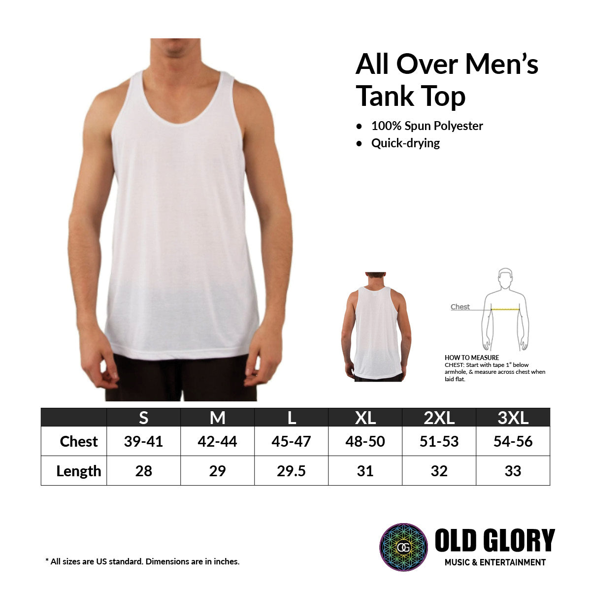 4th of July Color Me American All Over Mens Tank Top Men's Tank Tops Old Glory