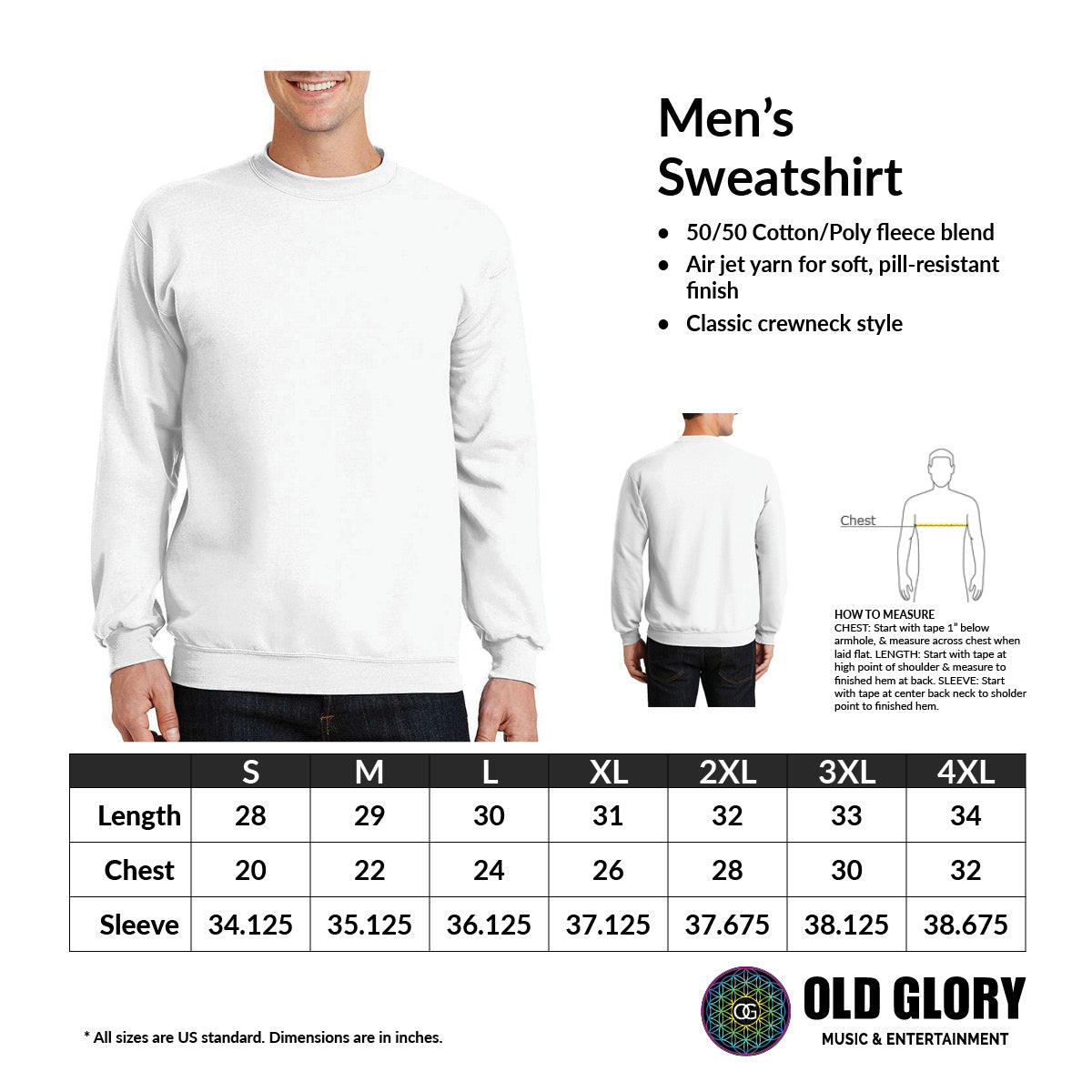 Dork Mens Crewneck Sweatshirt - Black Men's Sweatshirts Old Glory