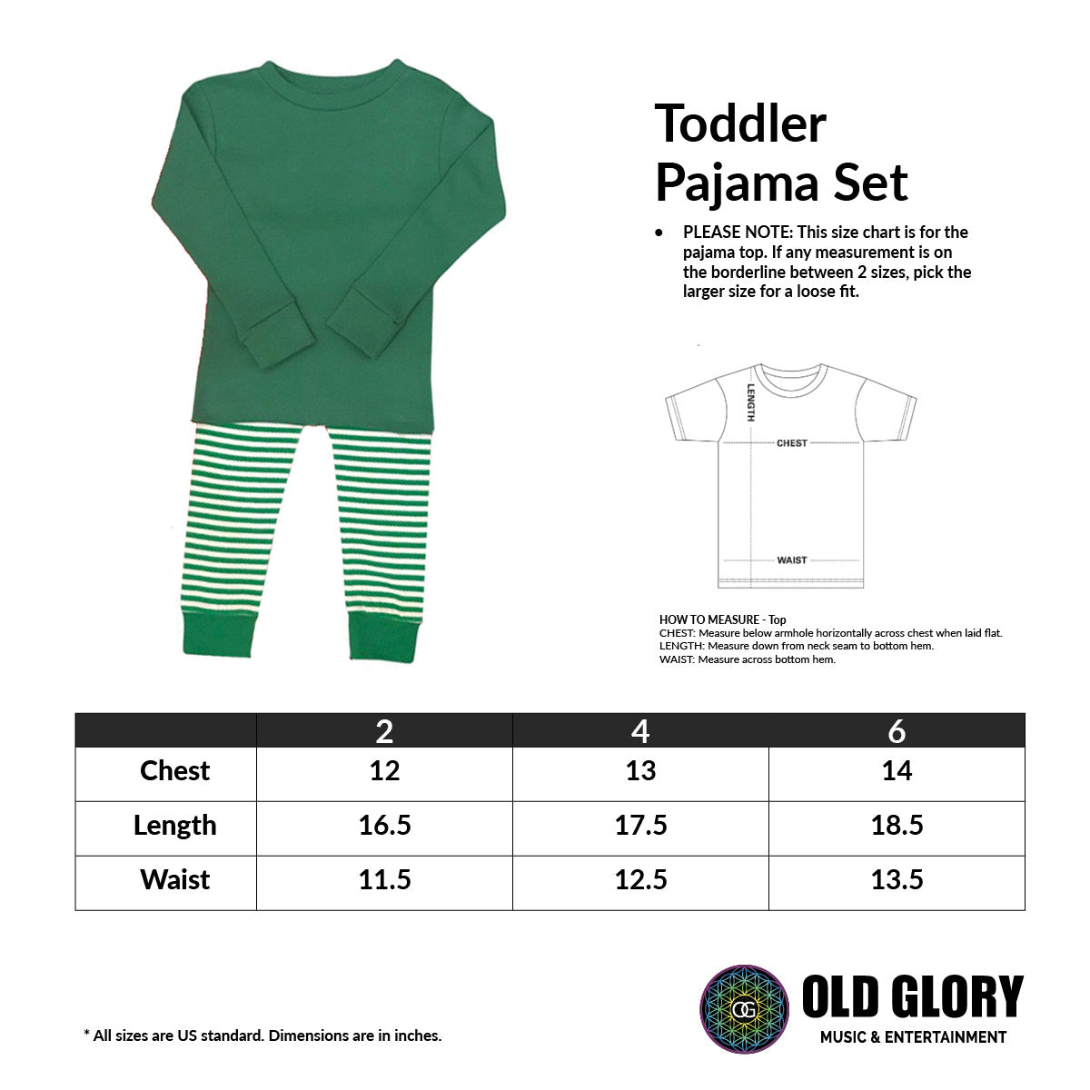 Santa Sleigh Ugly Christmas Sweater Toddler Long Sleeve Top Striped Pants Pajama Set Pajamas Old Glory