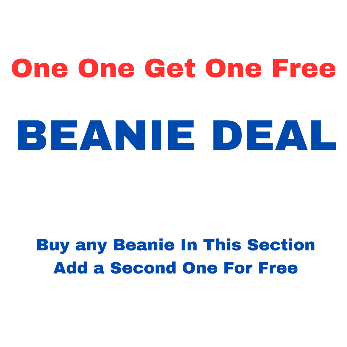 Beanies BOGO Deal