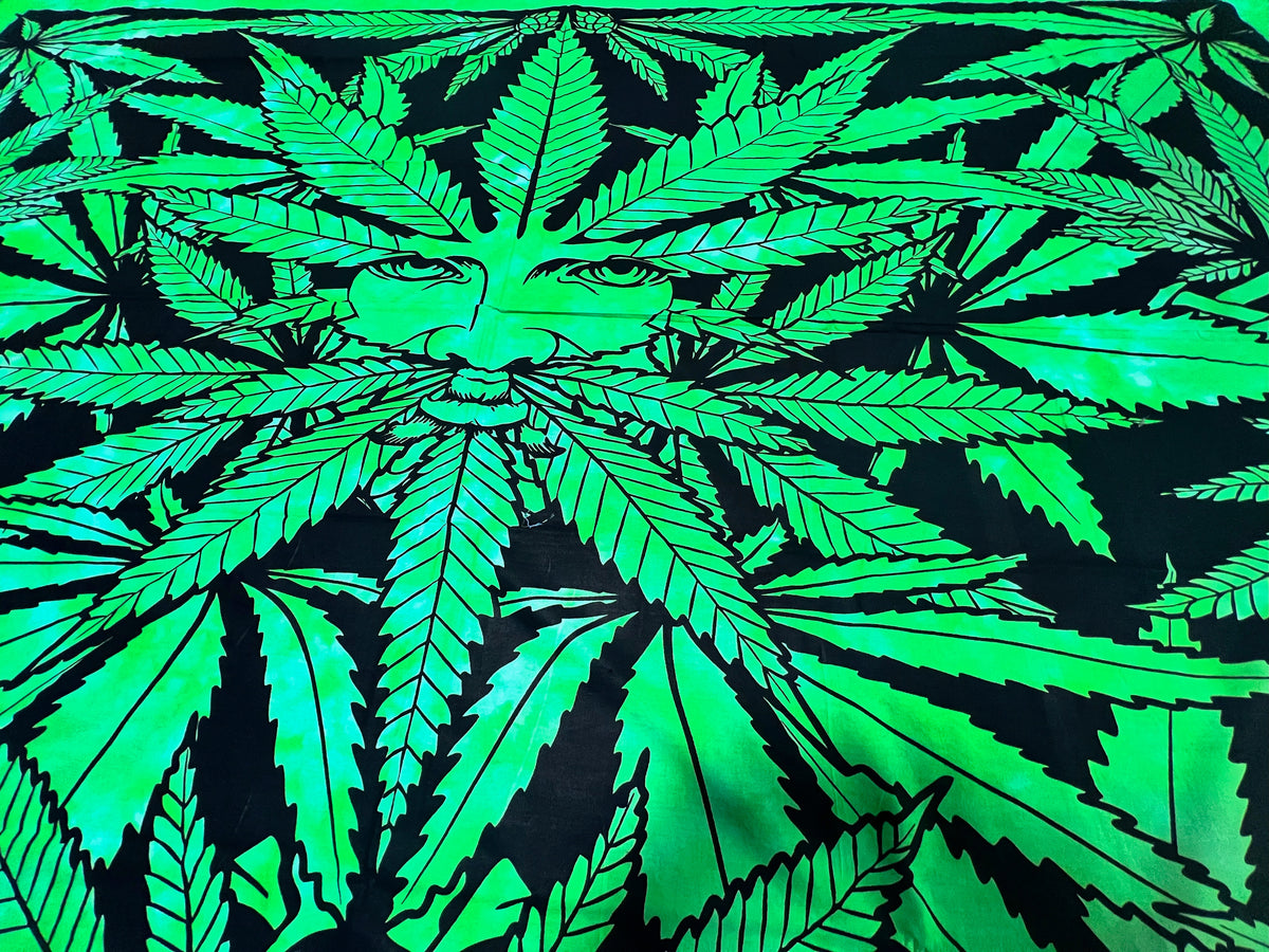 Ganja Man Tapestry Green 60" x 90" Tapestries Old Glory   