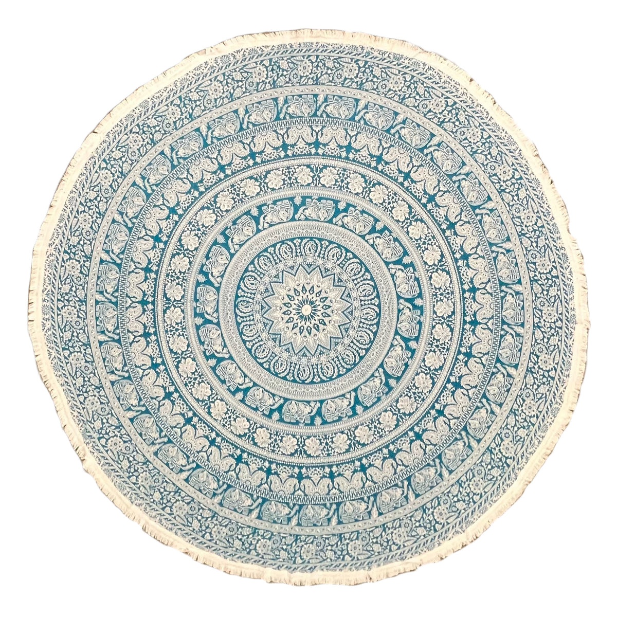 Blue Flower Circle Tapestry Tapestries Old Glory   