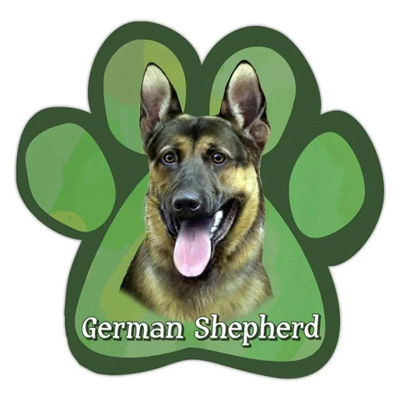 German Shepherd Paw Shaped Car Magnet Car Magnets German Shepherd OS Green