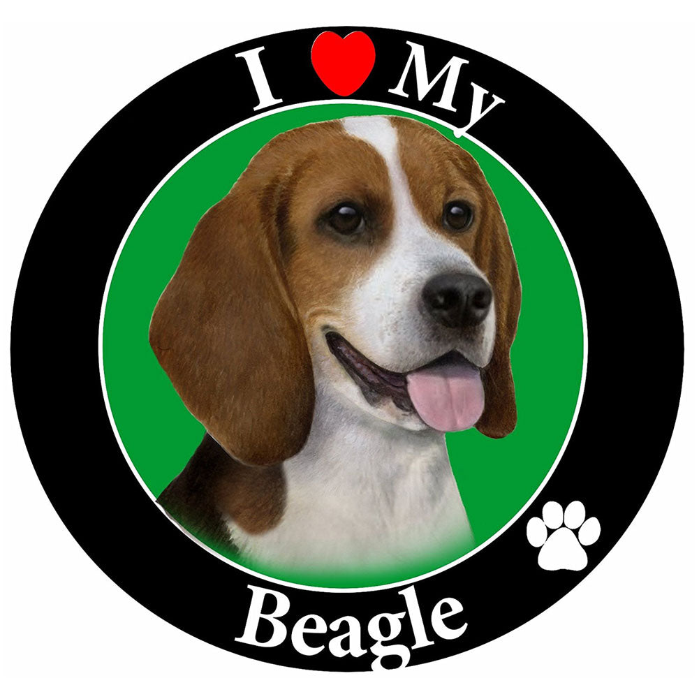 I Heart My Beagle Car Magnet Car Magnets Oldglory.com OS Multi