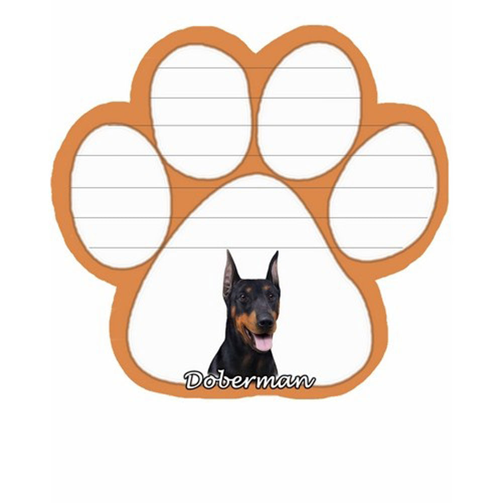 Doberman Pinscher Magnetic Note Pad Note Pads Oldglory.com OS Orange
