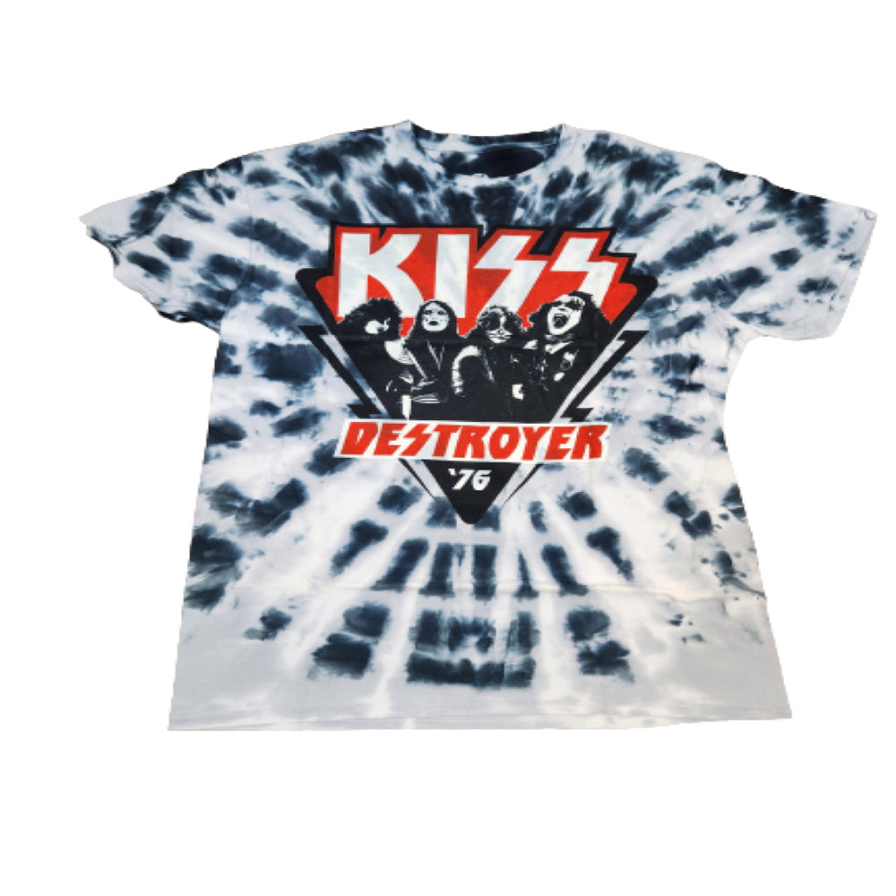 Kiss - Destroyer '76 Tie Dye T-Shirt  Old Glory SM  