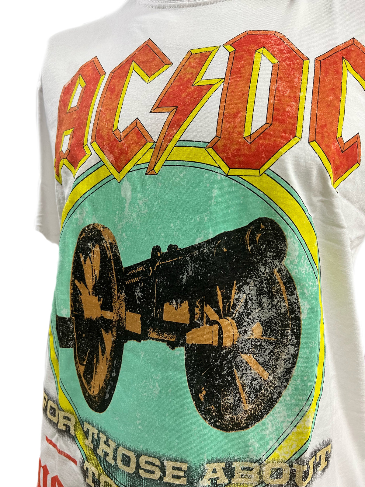 AC/DC - For Those About To Rock Distressed Print Soft Mens T Shirt Men's T-Shirts Old Glory