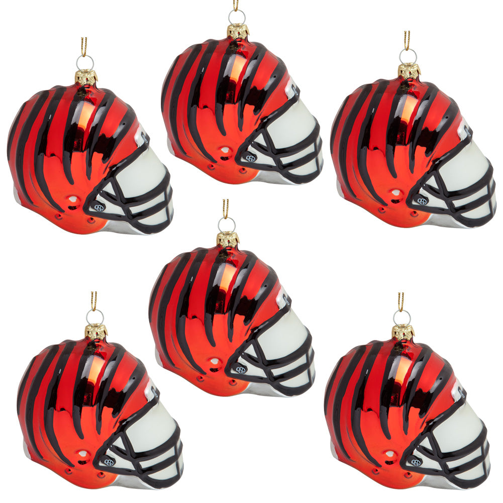 Cincinnati Bengals - Glass Helmet Ornament 6 Pack - OS / Multicoloured Ornaments Old Glory   